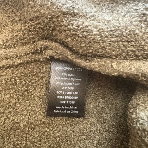 Barefoot Dreams CozyChic Lite Long Weekend Cardi Sweater Open Olive Size Small - Picture 3 of 9